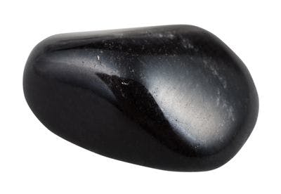 Polished black obsidian 