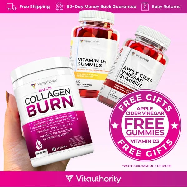 Vitauthority | Image | Hero | Primary | Product - Buy 1 Get 1 Free ACV Gummies + Vitamin D3