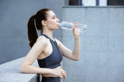 Woman hydrating 