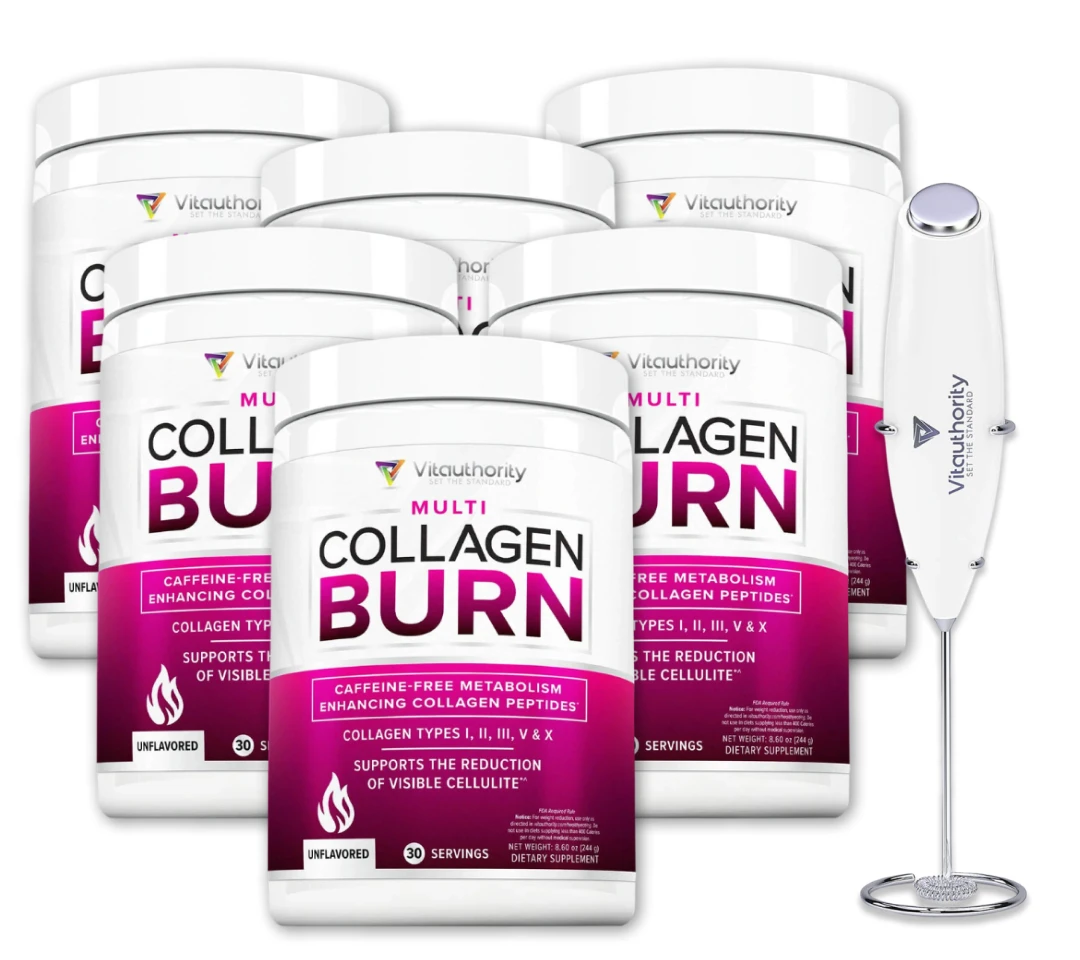 Collagen Burn x6 - Buy 4 Get 2 FREE + Free Frother
