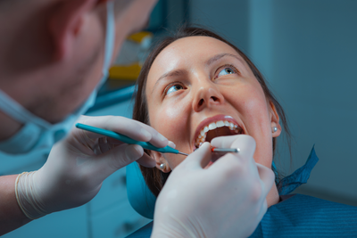 Woman having her Dental Checkup